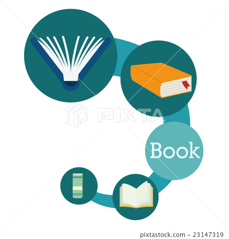Book and e-learning icons design 23147319