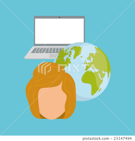 woman and social media graphic design , vector woman and social media graphic design , vector 23147494