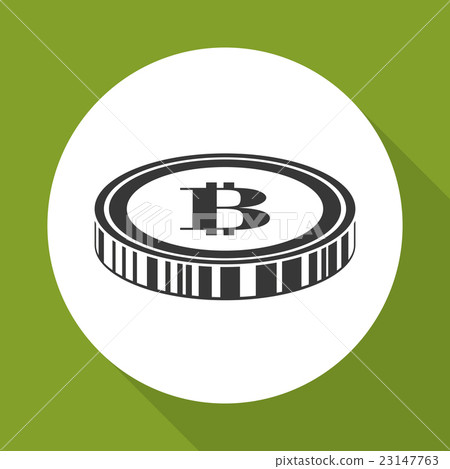 Bitcon icon design, vector illustration 23147763