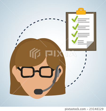 Illustration design of call center, editable 23148129
