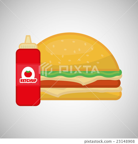 Flat illustration about fast food design Flat illustration about fast food design 23148908