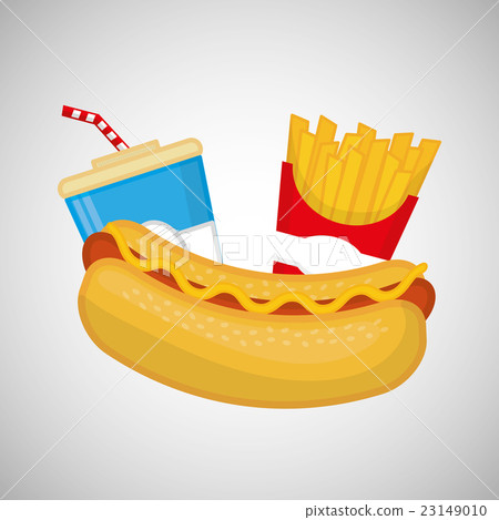 Flat illustration about fast food design Flat illustration about fast food design 23149010