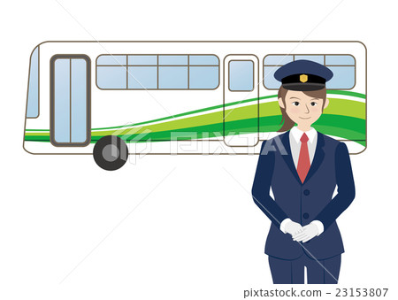 Bus and female driver 23153807