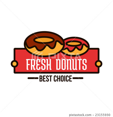 Donuts linear symbol for cafe and bakery design 23155930