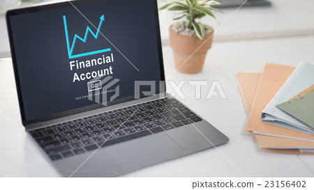 Financial Account Money Cash Growth Analysis Concept Financial Account Money Cash Growth Analysis Concept 23156402