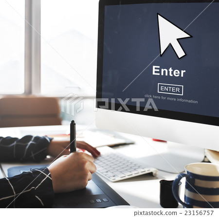 Enter Online Join Website Technology Concept 23156757