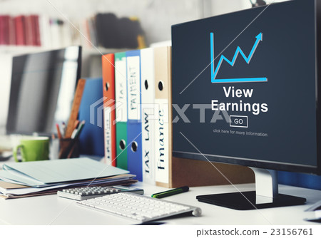 View Earnings Budget Finance Investment Income Concept 23156761