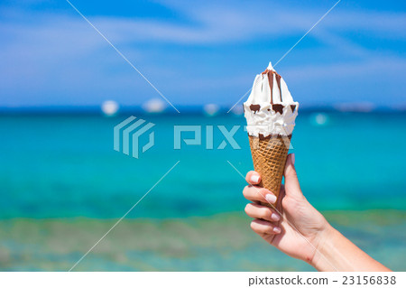 Closeup of tasty ice cream background the 23156838