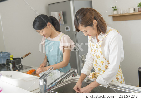 兩個女人做沙拉 兩個女人做沙拉 23157273