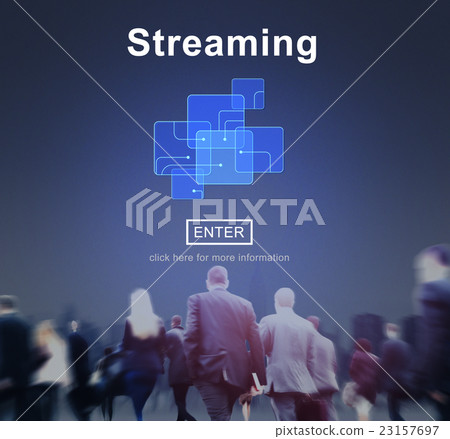 Streaming Internet Computer Media Transfer Data Concept Streaming Internet Computer Media Transfer Data Concept 23157697