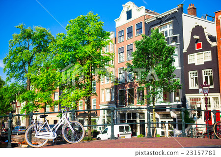 Traditional dutch medieval houses in Amsterdam Traditional dutch medieval houses in Amsterdam 23157781
