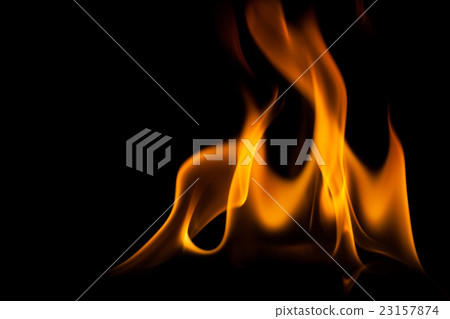 Fire flame on black background, Fire, Flame Fire flame on black background, Fire, Flame 23157874