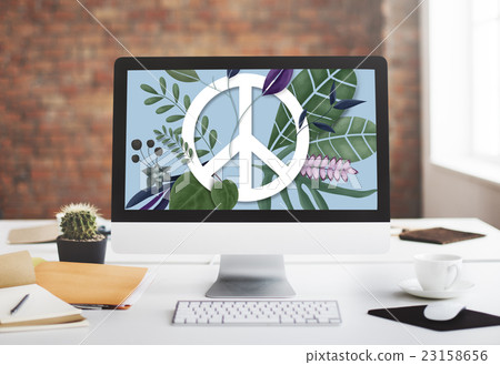 Peace Happy Hippie Love Retro Concept Peace Happy Hippie Love Retro Concept 23158656