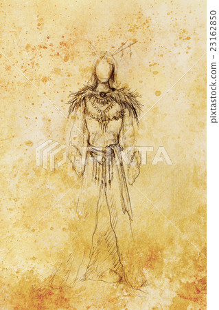 drawing of mystical indian woman in beautiful drawing of mystical indian woman in beautiful 23162850