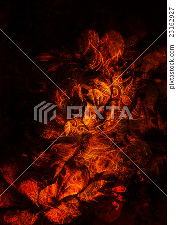 Ornamental Drawing and computer collage. Color Ornamental Drawing and computer collage. Color 23162927