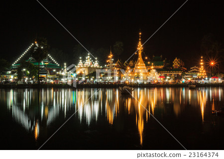 Wat Jong Klang in dark night Wat Jong Klang in dark night 23164374