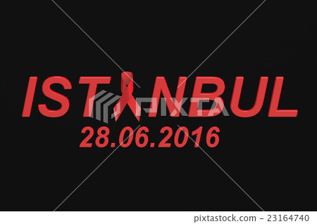 Istanbul terror attacks concept, 3D rendering 23164740