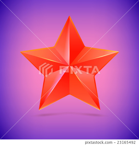 Realistic five-pointed star. Realistic five-pointed star. 23165492