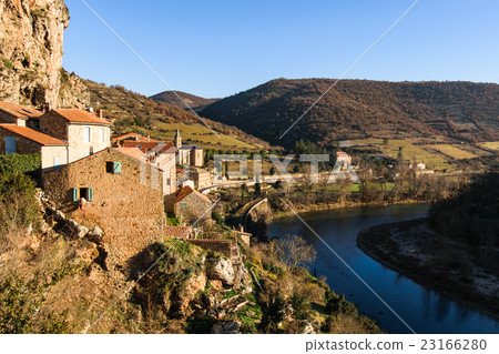 Village Peyre river Tarn, France 23166280