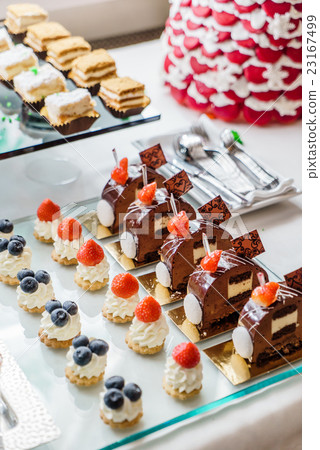 Stock Photo: pastries on the brunch table