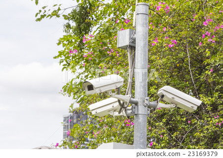 CCTV security camera. CCTV security camera. 23169379