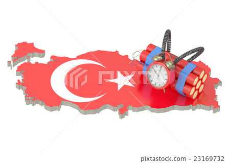 Turkey terror attacks concept, 3D rendering 23169732