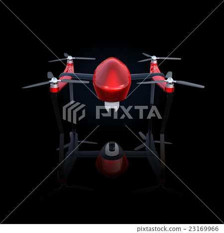 在黑背景的金屬紅色寄生蟲 23169966