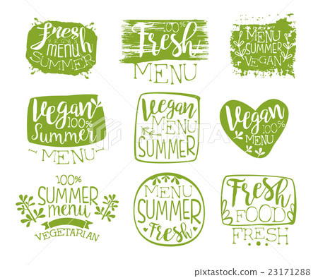 Vegan Menu Vintage Stamp Collection 23171288