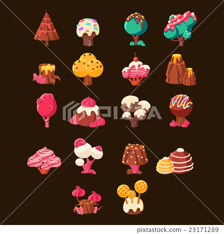 Chocolate Landscape Elements Set 23171289
