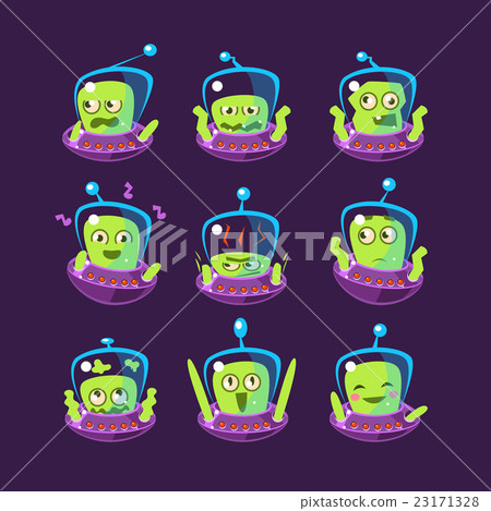 Alien In Ufo Emoji Set 23171328