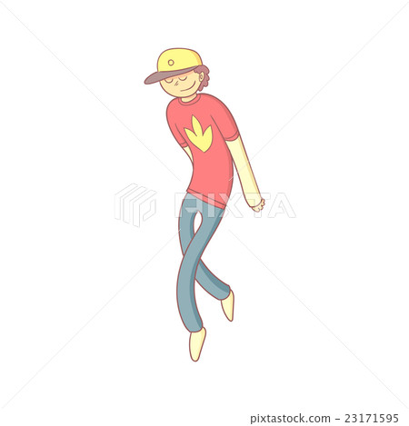 Guy Taking A Walk Smiing Guy Taking A Walk Smiing 23171595