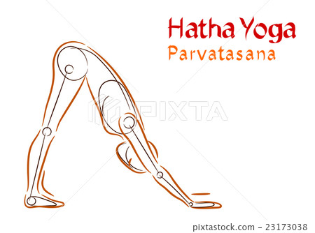 Vector Hatha Yoga Parvatasana 23173038