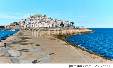 Harbor and old town of Peniscola. Spain 23174345