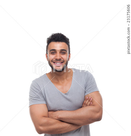 Casual Man Happy Smile Young Handsome Guy Folded 23175606