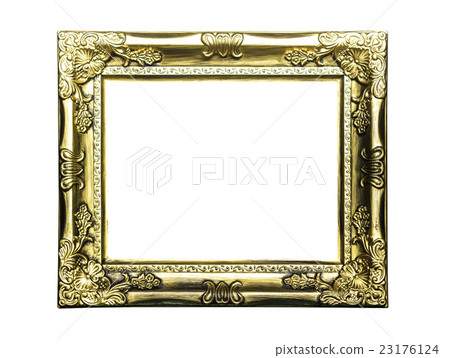 Golden classic frame isolated Golden classic frame isolated 23176124