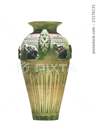 Pottery vase isolated on white Pottery vase isolated on white 23176135