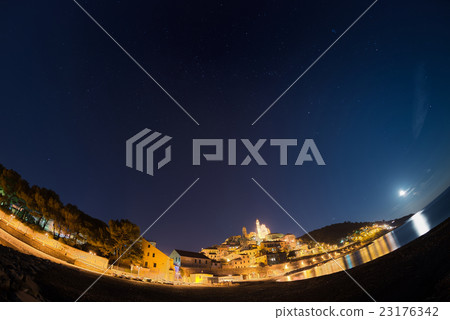 Starry sky and moonlight, Ligurian Riviera, Italy Starry sky and moonlight, Ligurian Riviera, Italy 23176342