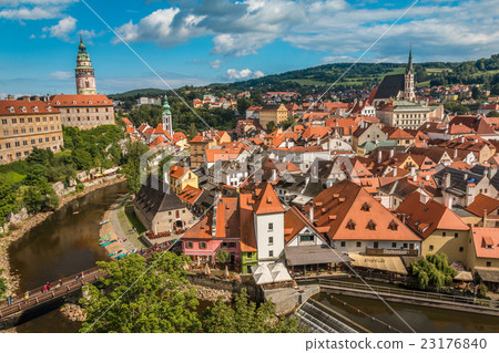 View of Medieval Town of Cesky Krumlov View of Medieval Town of Cesky Krumlov 23176840