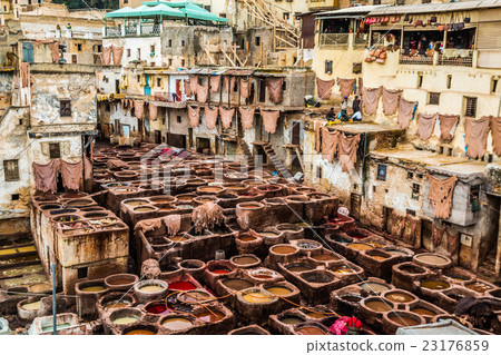 The Tannery in Fez Morocco 23176859