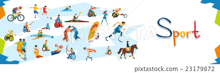 Disabled Athletes Sport Competition Banner 23179872
