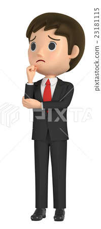 3D例證 - 一個麻煩的商人 3D例證 - 一個麻煩的商人 23181115