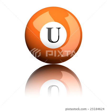 Alphabet Letter U Sphere 3D Rendering Alphabet Letter U Sphere 3D Rendering 23184624