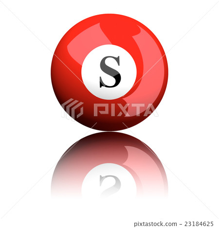 Alphabet Letter S Sphere 3D Rendering Alphabet Letter S Sphere 3D Rendering 23184625