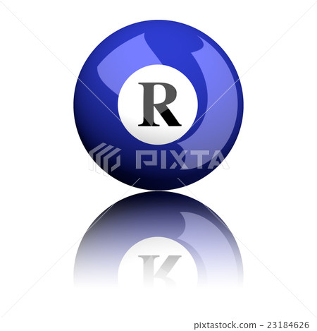 Alphabet Letter R Sphere 3D Rendering Alphabet Letter R Sphere 3D Rendering 23184626