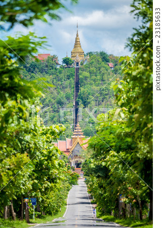 pagoda on the mountain at Lamphun 23185633