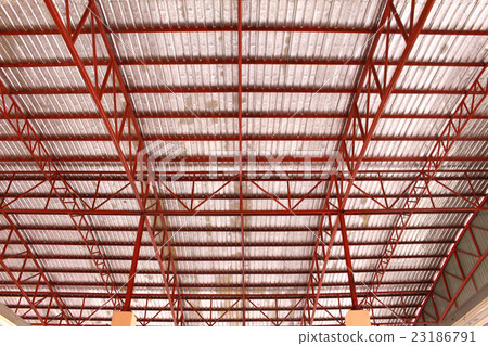 Under metal sheet steel structure roof Under metal sheet steel structure roof 23186791