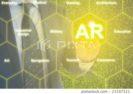Augmented reality glowing grid Augmented reality glowing grid 23187321