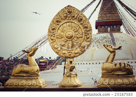 Boudhanath is a buddhist stupa in Kathmandu, Nepal Boudhanath is a buddhist stupa in Kathmandu, Nepal 23187583