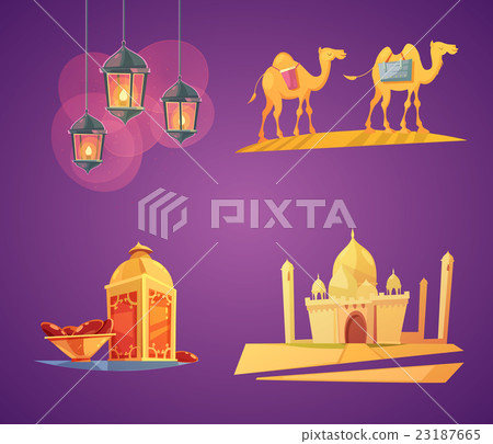 Ramadan Cartoon Icons 23187665
