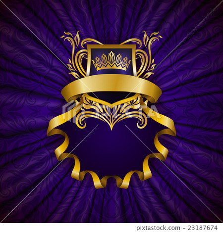 Elegant golden frame banner 23187674